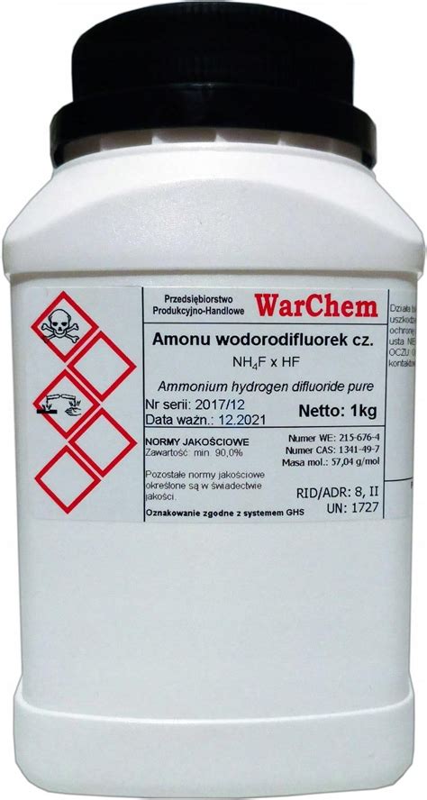 Drobne Akcesoria Medyczne Wodorodifluorek Amonu Czysty 1kg Warchem