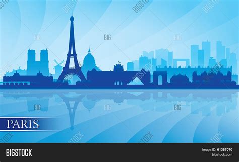 Paris City Skyline Vector & Photo (Free Trial) | Bigstock