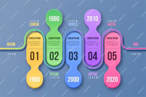 Free Vector Timeline Infographics Template Style