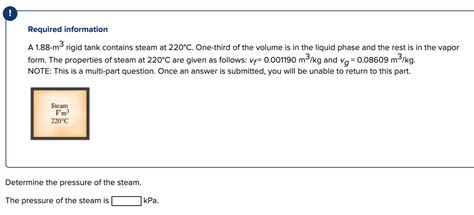 Solved Required Information A M Rigid Tank Contains Chegg