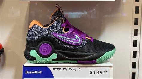 Nike Kd Trey X Black Peach Cream Green Glow Vivid Purple Style