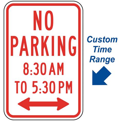 No Parking Bus Stop Sign With Right Arrow PKE-20550 Parking Control