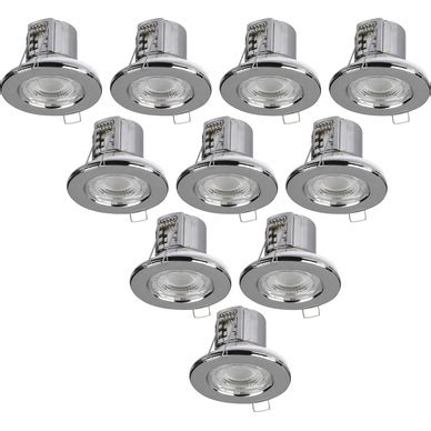 V TAC LED 5W Integrated Dimmable Fire Rated IP65 Downlight 10 Pack