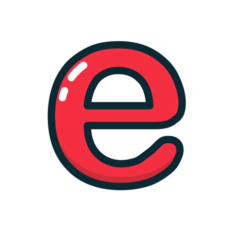 E Letter Lowercase Red Icon Free Download On Iconfinder