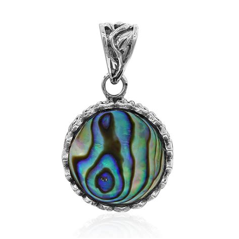 Chinesische Abalone Muschel Sterling Silber Anh Nger