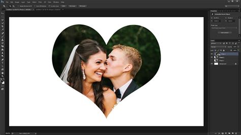 How To Make And Crop Heart Shape Photo In Photoshop Youtube