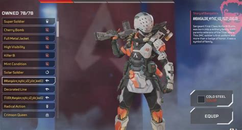 Apex Legends Bangalore Apex Commander Prestige Skin First Look