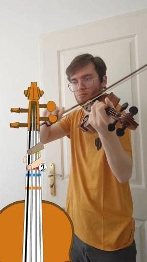 Voici le premier tuto de violon avec la main animée Elle montre où