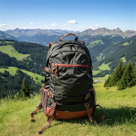 Premium AI Image | Spacious hiking backpack with waterproof cover