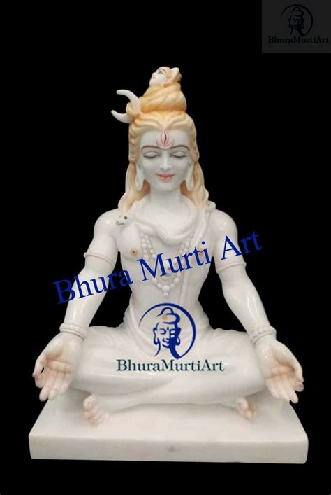 Plain Hindu White Marble Shiva Statue For Worship Size Feet At Rs