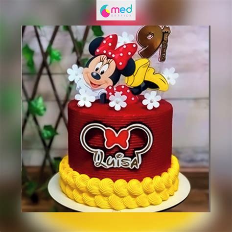 Descobrir 30 Imagem Topper De Bolo Minnie Vermelha Para Editar Br