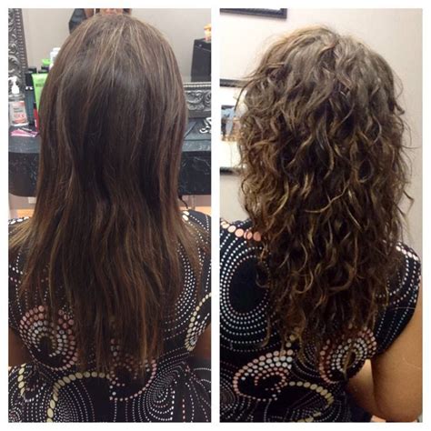 Body Wave Perm Before And After Dauerwelle Mittellang Frisuren