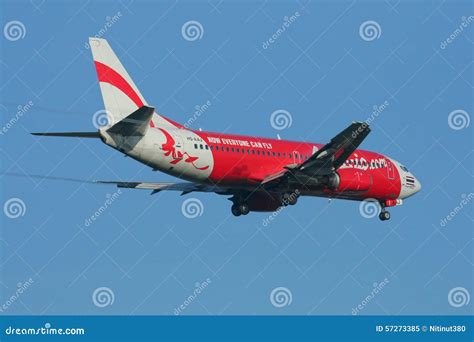 Hs Aav Thaiairasia波音737 300 编辑类图片 图片 包括有 着陆 轰隆的 57273385