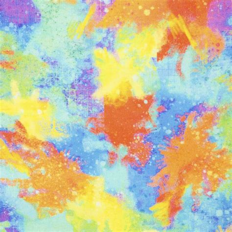 Rainbow Splatter Spot Painting Fabric By Timeless Treasures Modes U