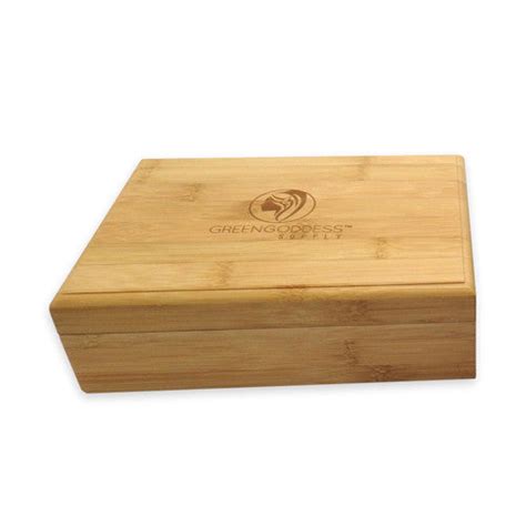 Bamboo Storage Box w/ Rolling Tray Lid – Green Goddess Supply