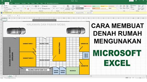 Cara Mudah Membuat Denah Rumah Dengan Excel Youtube