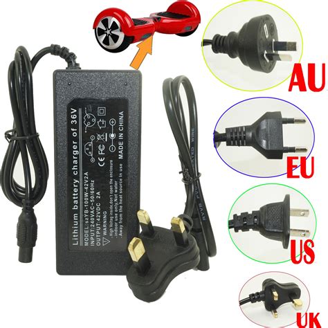 Electric Scooters 42V 2A Power Adapter Charger For Self Balancing