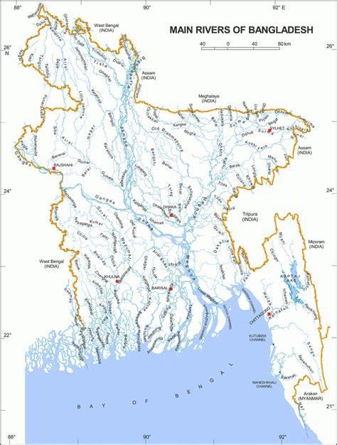 River Map Of Bangladesh | Rivers Of Bangladesh | WhatsAnswer ...