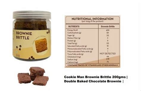 Eggless Cookie Man Brownie Brittle Double Baked Chocolate Brownie