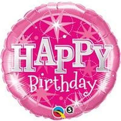 18" Happy Birthday Pink Sparkle - Boomart Store- Balloon Store Little ...