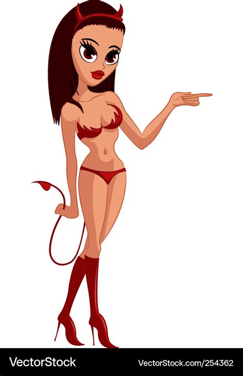 Devil Girl Royalty Free Vector Image Vectorstock