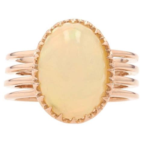 Dynamic Solitaire Ethiopian Opal Band Ring For Sale At Stdibs