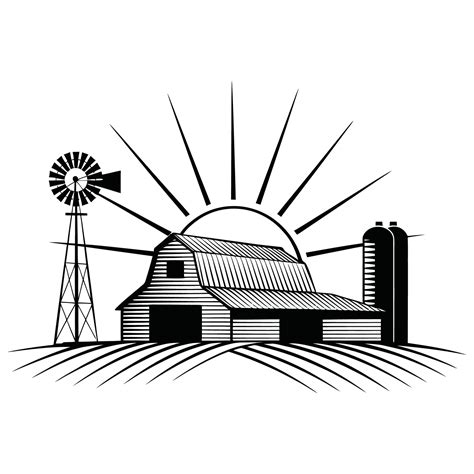 Rural Farm Scene logo Illustration 49463723 Vector Art at Vecteezy