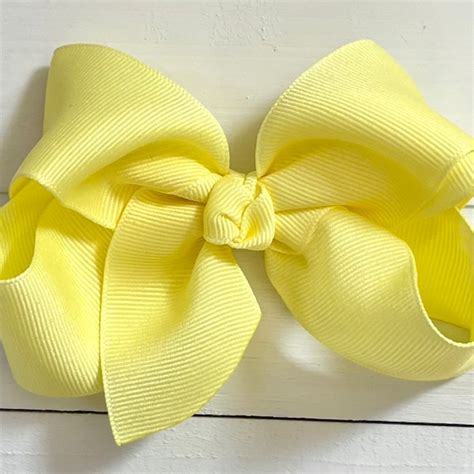 Yellow Hair Bow Etsy