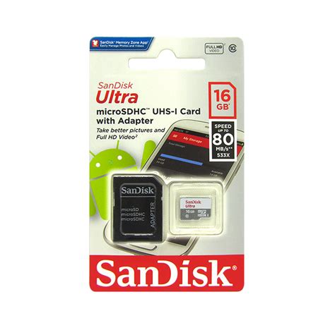 Memoria Flash Microsdhc Sandisk Ultra Class10 Uhs I 16gb Con