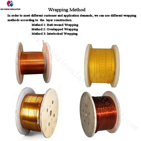 Glass Fiberpolyimide Film Covered Rectangular Copper Wire Flat Wire