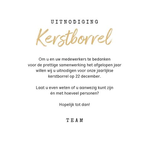 Zakelijke Kerstkaart Uitnodiging Kerstborrel Kaartje2go