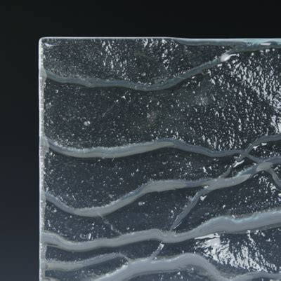 Ridge Textured Glass For Partitions Facades And Glass Balustrade