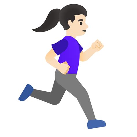 🏃🏻‍♀️‍ ️ Mujer Corriendo Hacia La Derecha Tono De Piel Claro Emoji