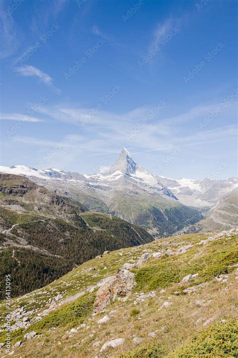 Zermatt Matterhorn Furi Zmutt Alpen Zmuttgletscher Trockener Steg