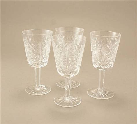 Lot 4 Waterford Crystal Water Goblets 7