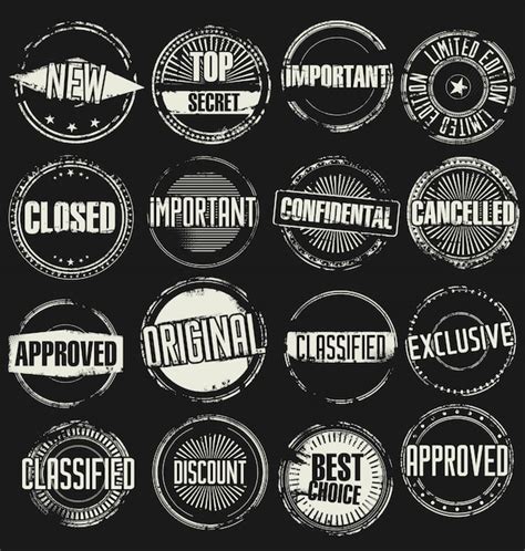 Premium Vector Collection Of Grunge Rubber Stamps