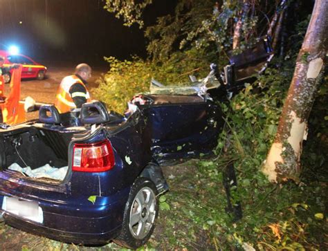 La Voiture Sencastre Contre Un Arbre Un Bless