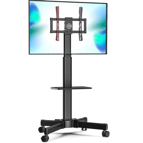 FITUEYES Mobile TV Stand Cart For 27 60 Inch TVs With Locking Wheels