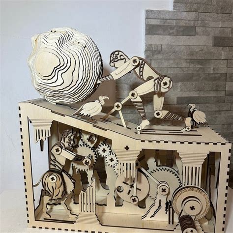 Sisyphus Automata Kinetic Sculpture Laser Cut Files Svg Files Glowforge