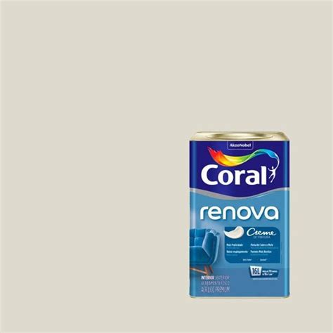 Tinta acrílica fosca Renova branco gelo 16L Coral MadeiraMadeira