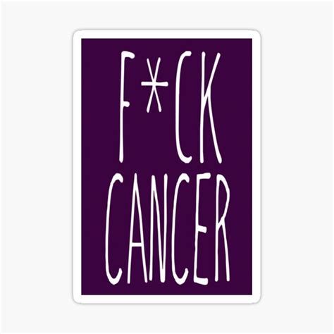 F Ck Cancer Sticker For Sale By Amandarosearts Redbubble