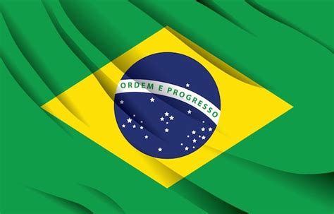 Premium Vector Brazil National Flag Waving Realistic Vector Illustration