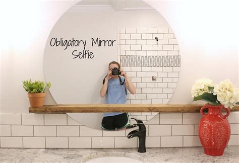 How To Make A Modern Sunrise Floating Mirror Shelf Remodelaholic