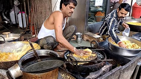 Hardworking Man Making Gathiya With Hands Indian Street Food Youtube