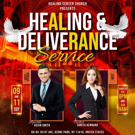 Copy Of Healing And Deliverance Church Flyers Service Postermywall