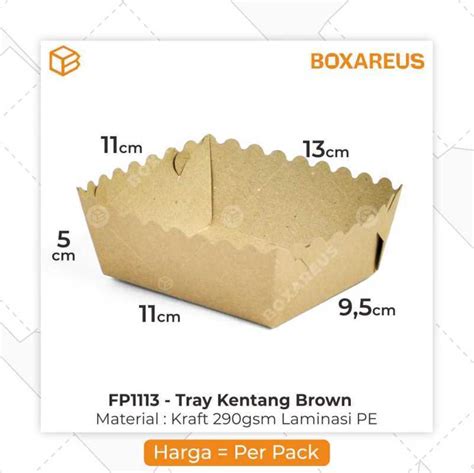 Jual Food Paper Tray Kotak Kentang Goreng French Fries Box Makanan Fp