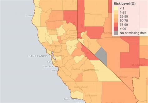 This Map Shows the COVID-19 Risk for Gatherings in Each California County | KQED