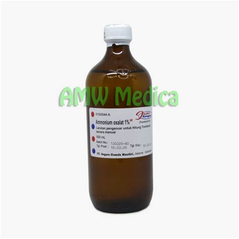 Jual INDO REAGEN Ammonium Oxalat 1 500ml Trombosit AO Pengencer