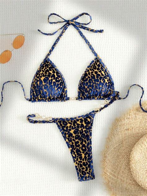 Leoparden Muster Bikini Sommer Aktuelle Trends G Nstig Kaufen