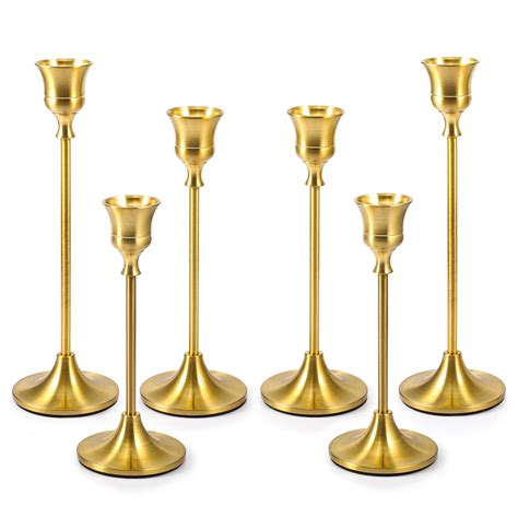 Kalekey Candlestick Holders Taper Candle Holders Gold Candlestick Holder Classic Candle Stick